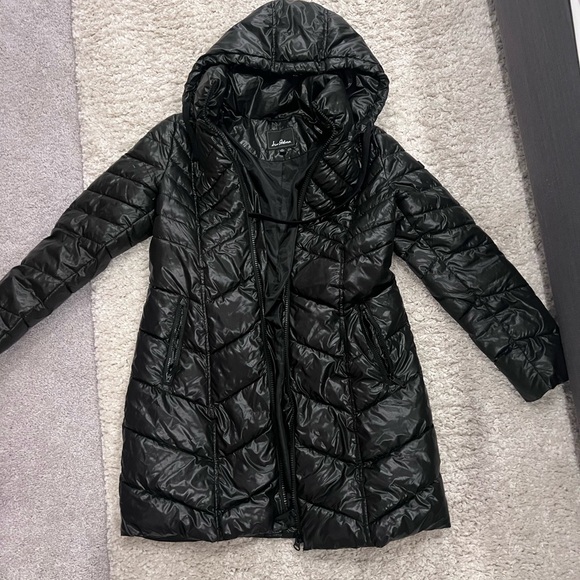 Sam Edelman Jackets & Blazers - Sam Edelman Women's Black Hooded Puffer Jacket Size M Winter Casual